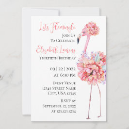 Anúncio Elegant Flamingo Invitation