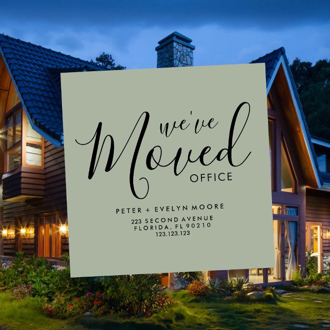Anúncio elegant moved office business announcement (Criador carregado)