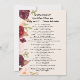 Anúncio Elegant Wedding Itinerary Card