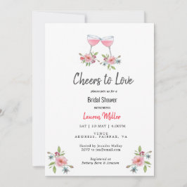 Anúncio Elegante cor-de-rosa para amar o Chá de panela