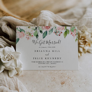 Anúncio Elegante Daîte Autumn Floral Elopement