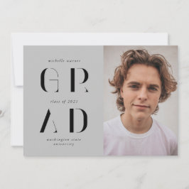 anúncio elegante do formando de script moderno