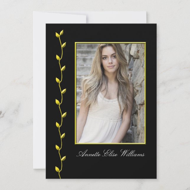 Anúncio Elegante Dourada Ivy e sua foto pretaBG (Frente)