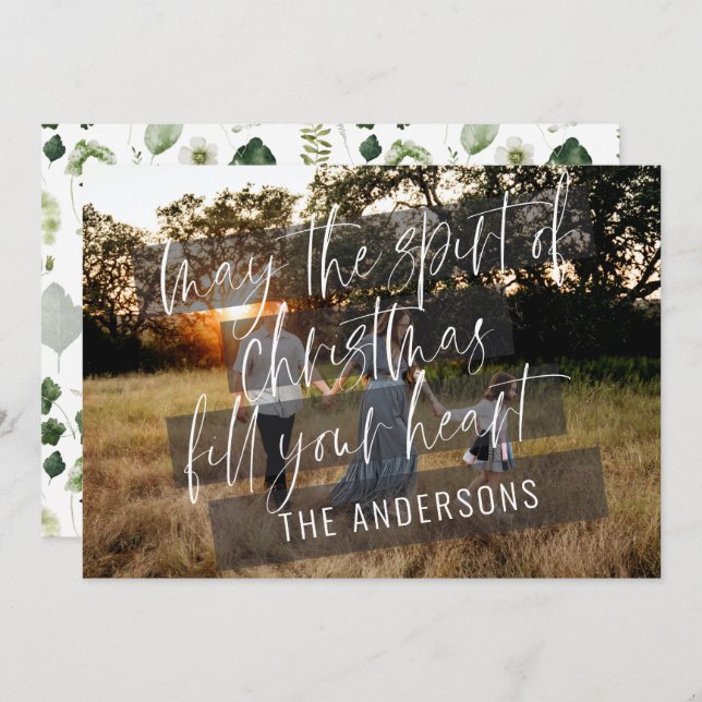 Anúncio Elegante família amorosa do Natal (Frente/Verso)