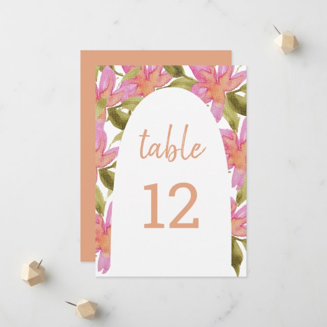 Anúncio Elegante Floral Boho Aquarela Rosa (Frente/Verso In Situ)