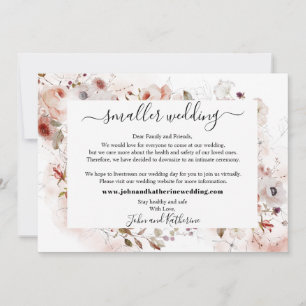Anúncio Elegante Floral de Outono Menor Casamento Virtual