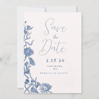 Anúncio Elegante Floral Salvar A Data