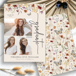 Anúncio Elegante Formando de Foto de Flor Selvagem