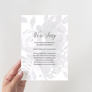 Anúncio Elegante Foto de Adiamento de Casamento Floral