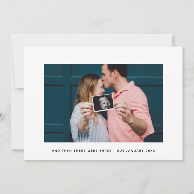 Anúncio Elegante Moderno E Depois Houve Três Gravidez (Frente)