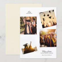 elegante moldura multi 4 fotos graduação ensino mé