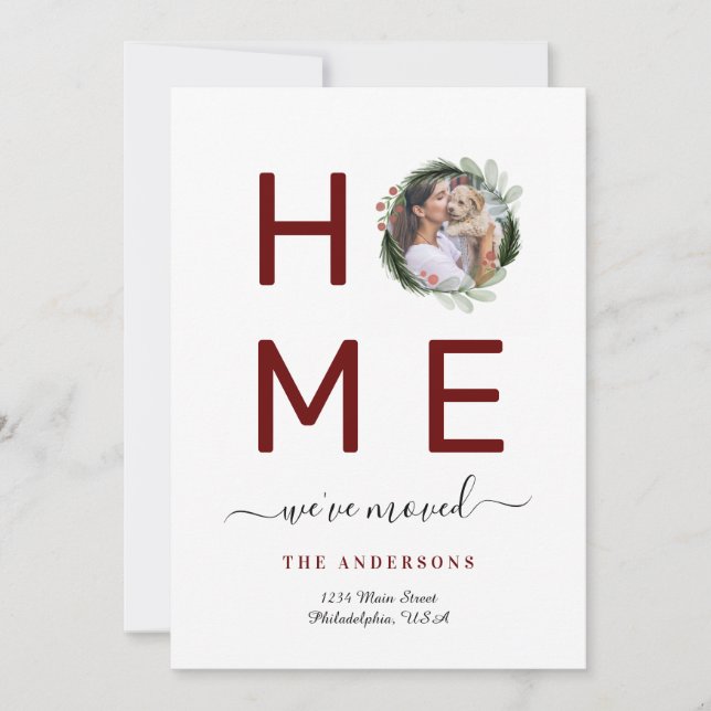 Anúncio Elegante Mudamos a Foto de Natal para CASA (Frente)