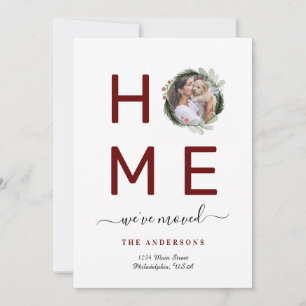 Anúncio Elegante Mudamos a Foto de Natal para CASA