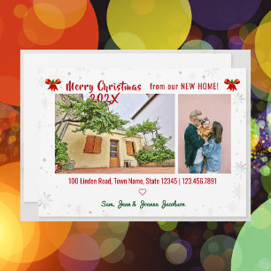 Anúncio Elegante Mudamos para as fotos de Natal Holly