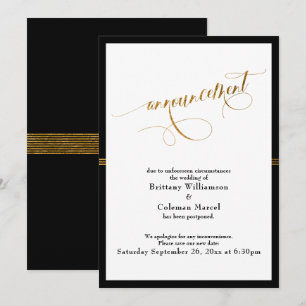 Anúncio Elegante - Placa de faixa Dourada e preta