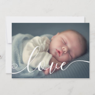 Anúncio Elegante Script Baby Photo Modern Birn