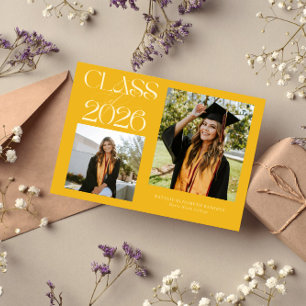 Anúncio Elegante Turma de 2026 Tipografia Grad Amarelo