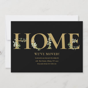 Anúncio Elegante Verde Preto e Dourado Mudança Residencial