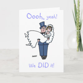 Anúncio Elopement engraçado "Oooh, yeah! Nós FIZEMO-LO!