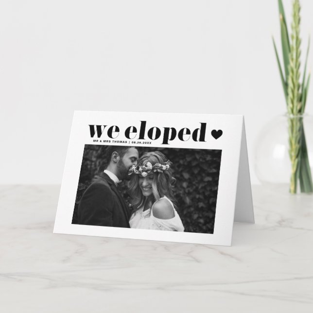 Anúncio Elopemento de Casamento da Tipografia Negros com L (Frente)