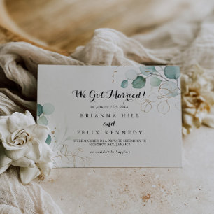 Anúncio Elopeto Dourado de Caligrafia Russo Eucalyptus