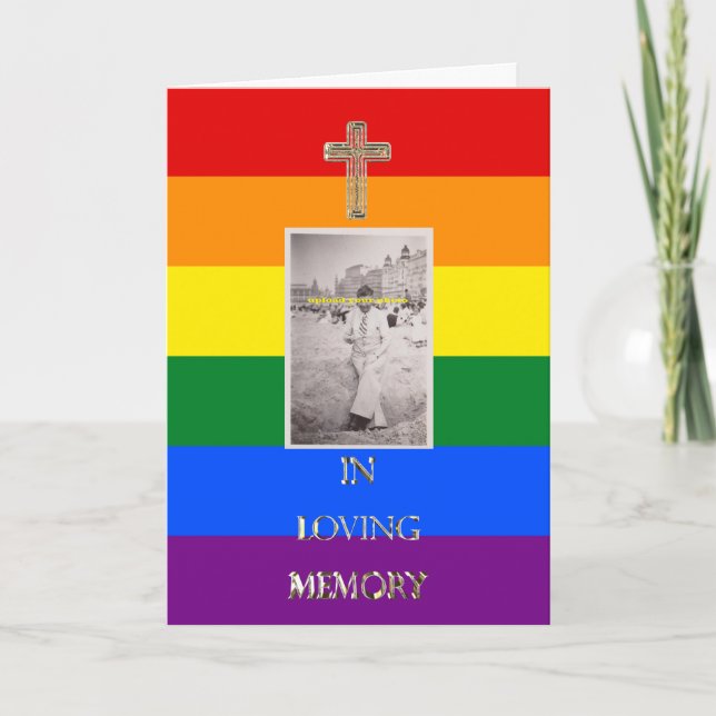 Anúncio Em Adorar Memória Ouro Religiosa Foto LGBT (Frente)