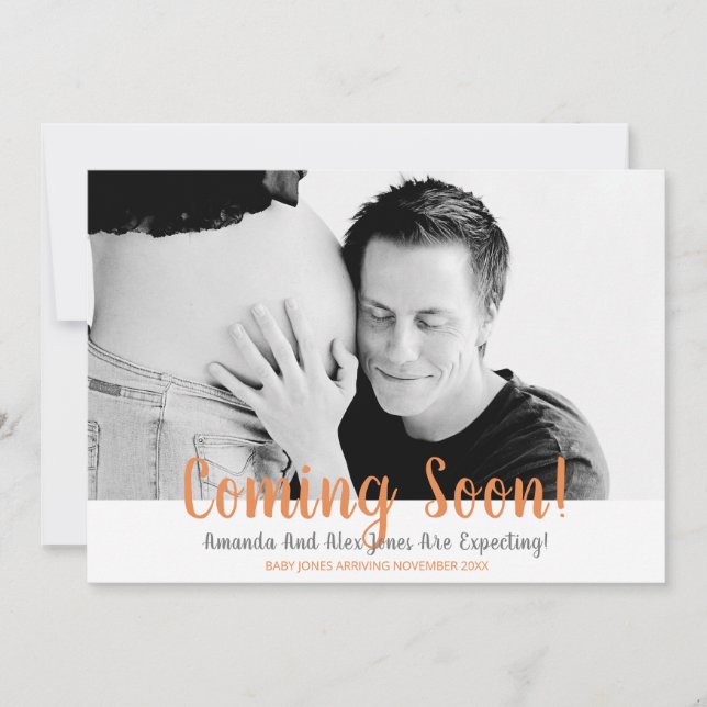 Anúncio Em Breve Gravidez Fotográfica (Frente)