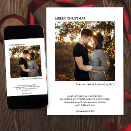 Anúncio Em breve será Família de Três Gravidez Fotográfica