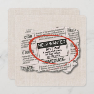 Anúncio em Jornal Best Man Request