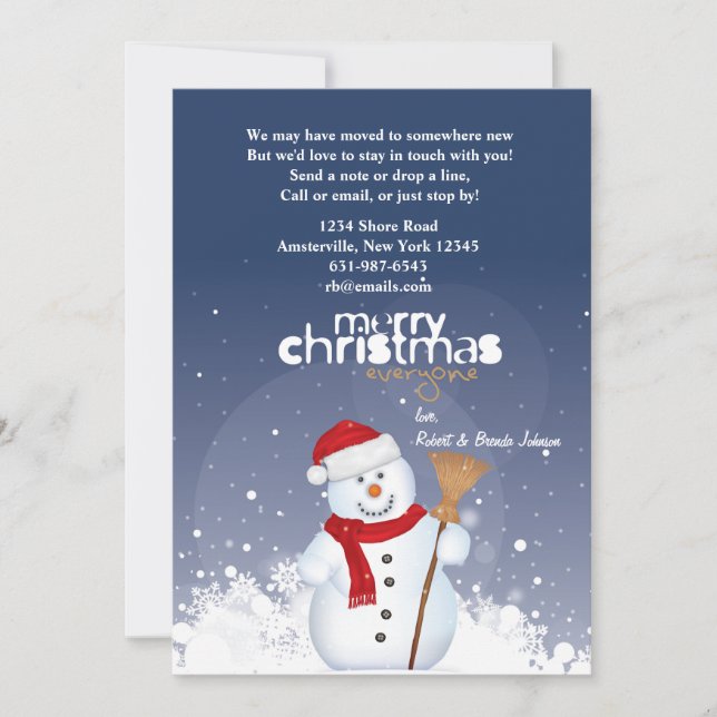 Anúncio em Movimento de Feliz Face Snowman (Frente)