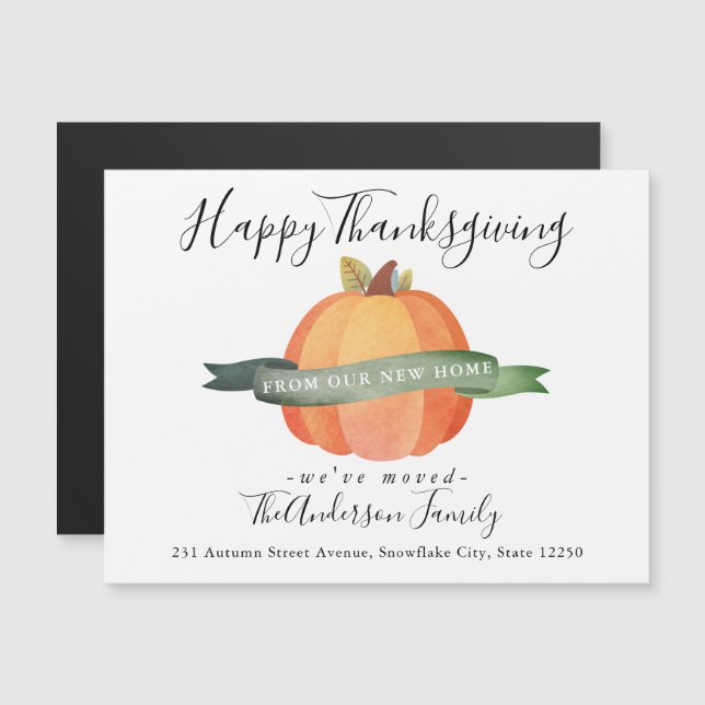 Anúncio em Movimento do Pumpkin no Dia de Ação de  (Frente/Verso)