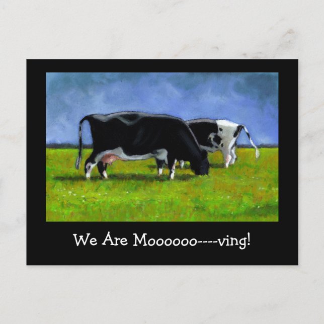 Anúncio em Movimento: Vacas Holstein: Arte Pastel (Frente)