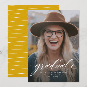 Anúncio em ouro de uma foto com formando de script