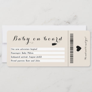 Anúncio Embarque Bebê No Conselho Gravidez No Viagem