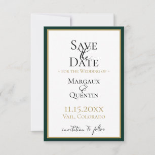 Anúncio Emerald Forest Save The Date