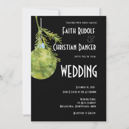 Anúncio Enfeite de Natal Verde, Casamento Moderno