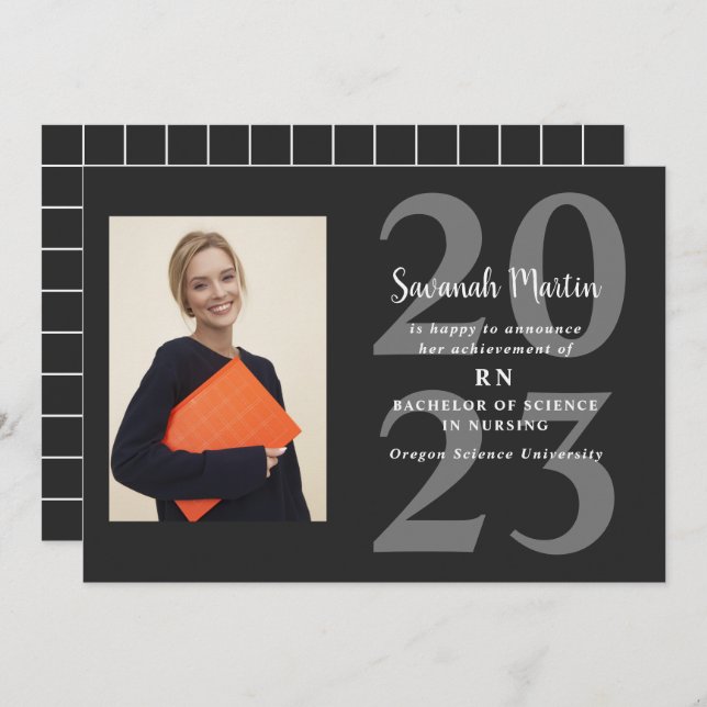 Anúncio Enfermeiro Foto 2023 Graduação Preta (Frente/Verso)