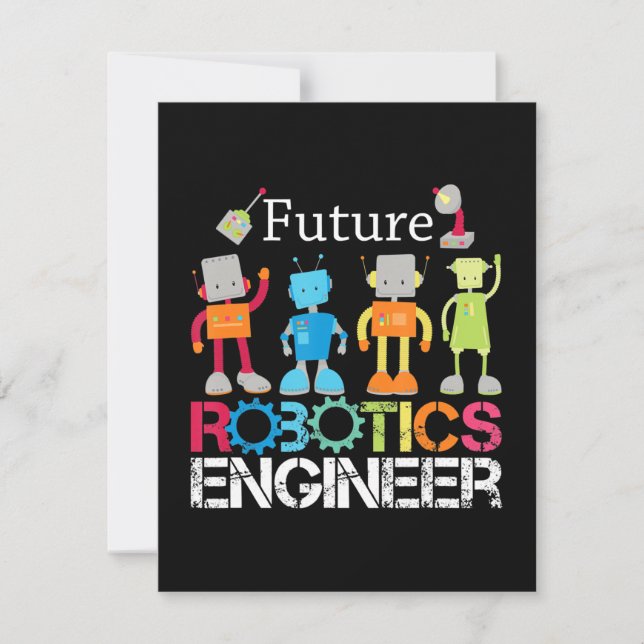 Anúncio Engenheiro Robôs Robôs Futuros Presente de Figurin (Frente)