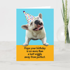 Anúncio Engraçado Bumbum francês Bulldog Wiggle Perfect Bi