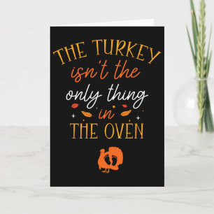 Anúncio engraçado de gravidez no Dia de Ação de Gr