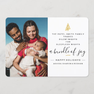 Anúncio engraçado do nascimento do feriado com 2