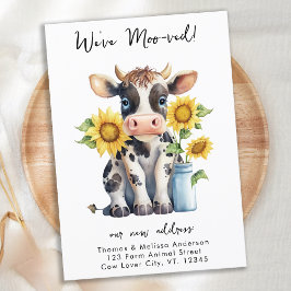 Anúncio Engraçado que tenhamos mudado de novo endereço Vac