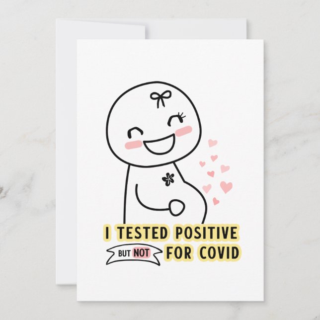 Anúncio EngraçadoTestei a Gravidez positiva (Frente)