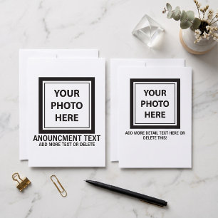 Anúncio Enviar imagem foto & adicionar texto – Personaliza