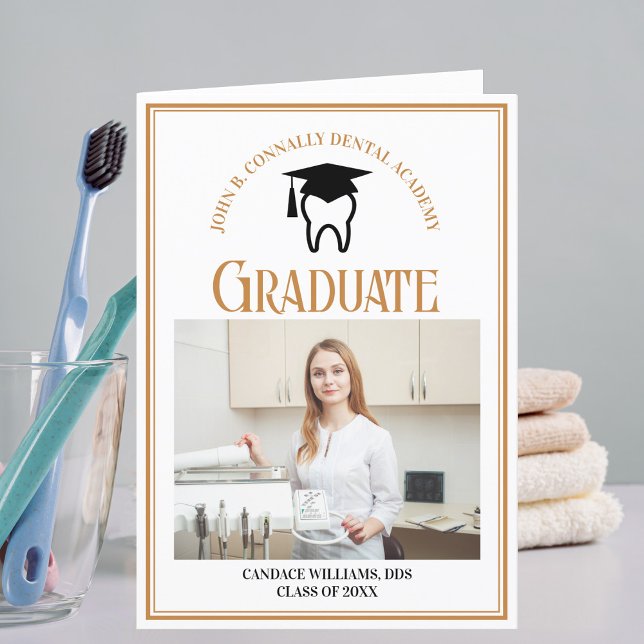 Anúncio Escola de Odontologia Chic Foto Dobrada Formatura (Criador carregado)