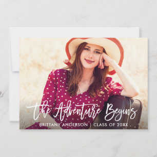 Anúncio Escrita Moderna em Pincel O Aventura Começa Gradua