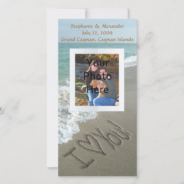 Anúncio Escrita na Areia da Praia, Eu Te Amo (Frente)