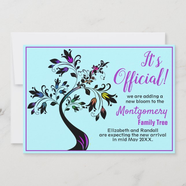 Anúncio Esperamos que seja um bebê de árvore florescente o (Frente)