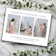 Esperando 3 Colagem de Fotografias Gravidez Rosa