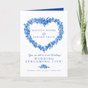 Anúncio Esqueça-me, não coração, azul, riacho de casamento